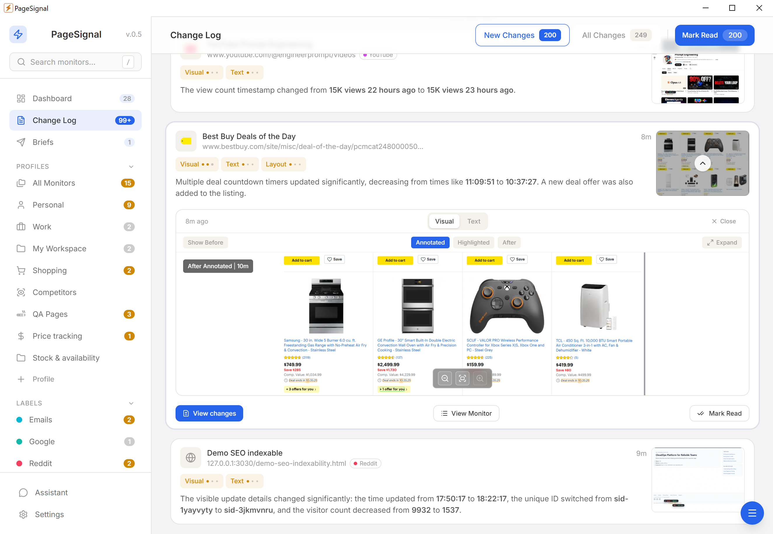 Real-browser session indicator screenshot